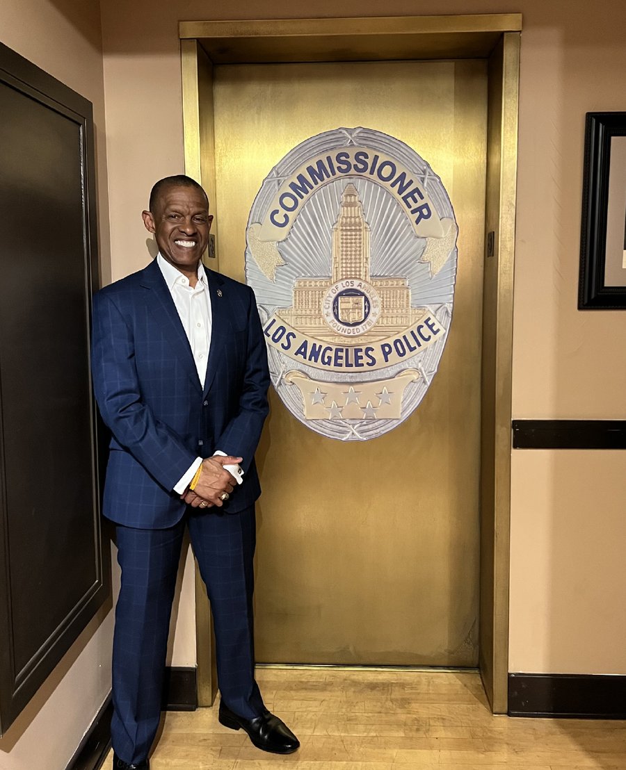 Dr. Erroll G. Southers at the LAPD Commissioner seal